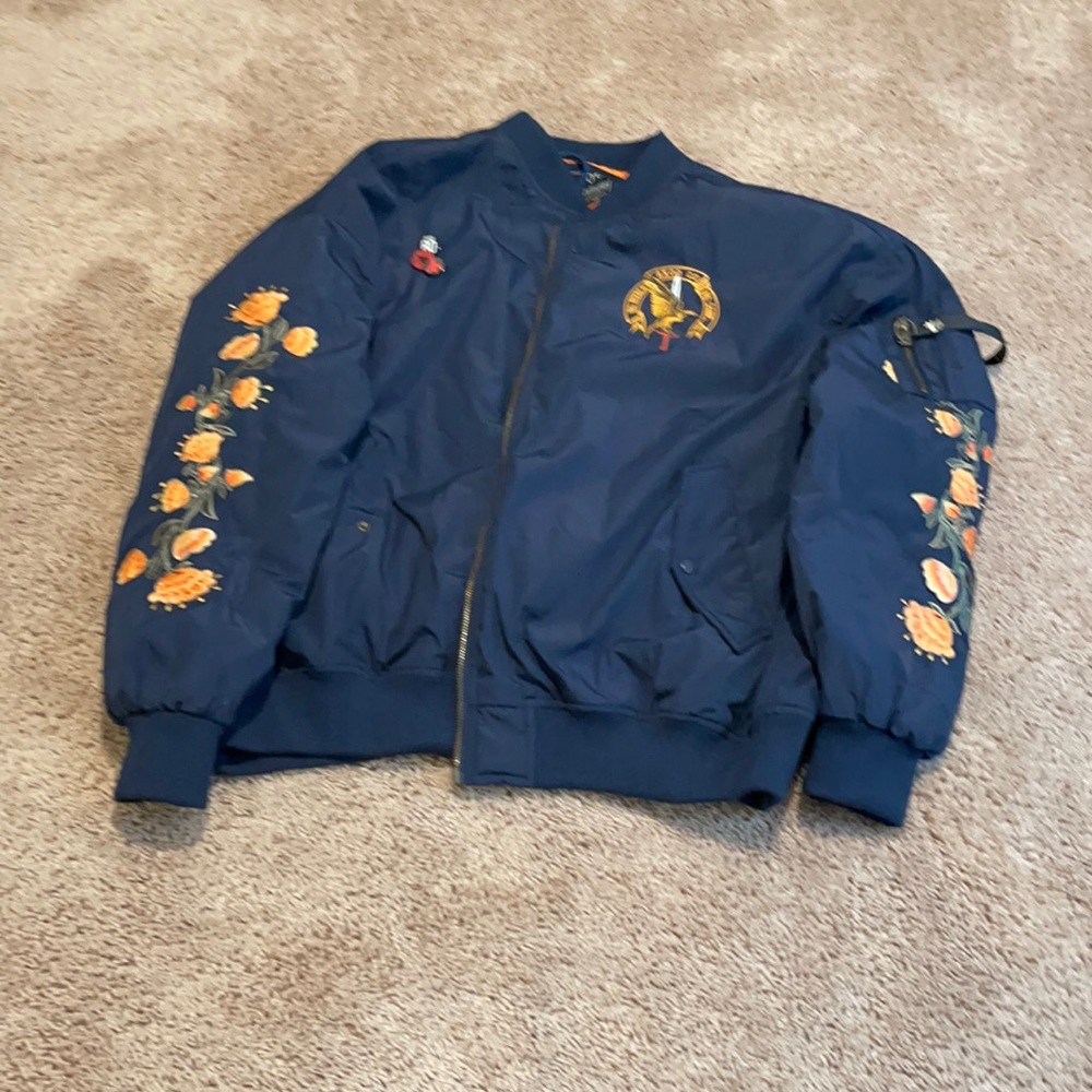 Akoo Navy Blue and Orange Jacket. Size 5XL